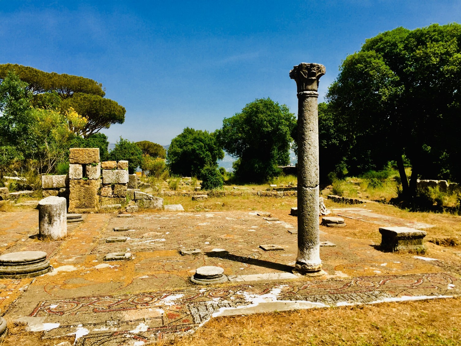 Byzantine church with mosaic 